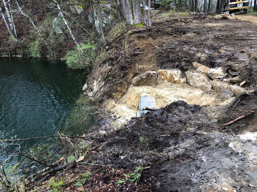 Dock Installed at Birch – Limestone Trout Club